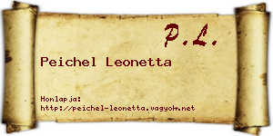 Peichel Leonetta névjegykártya